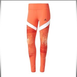 Adidas orange leggings size medium